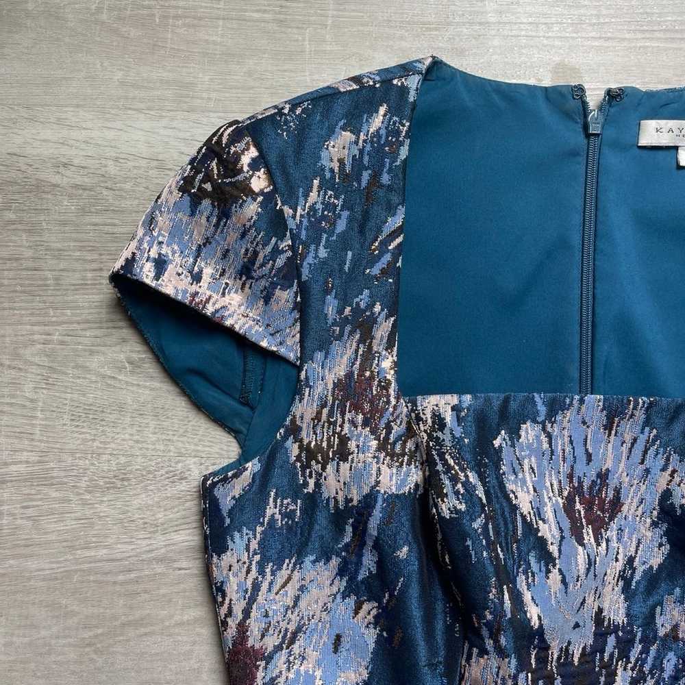 Kay Unger Cap Sleeves Jacquard Dress size 2 - image 4