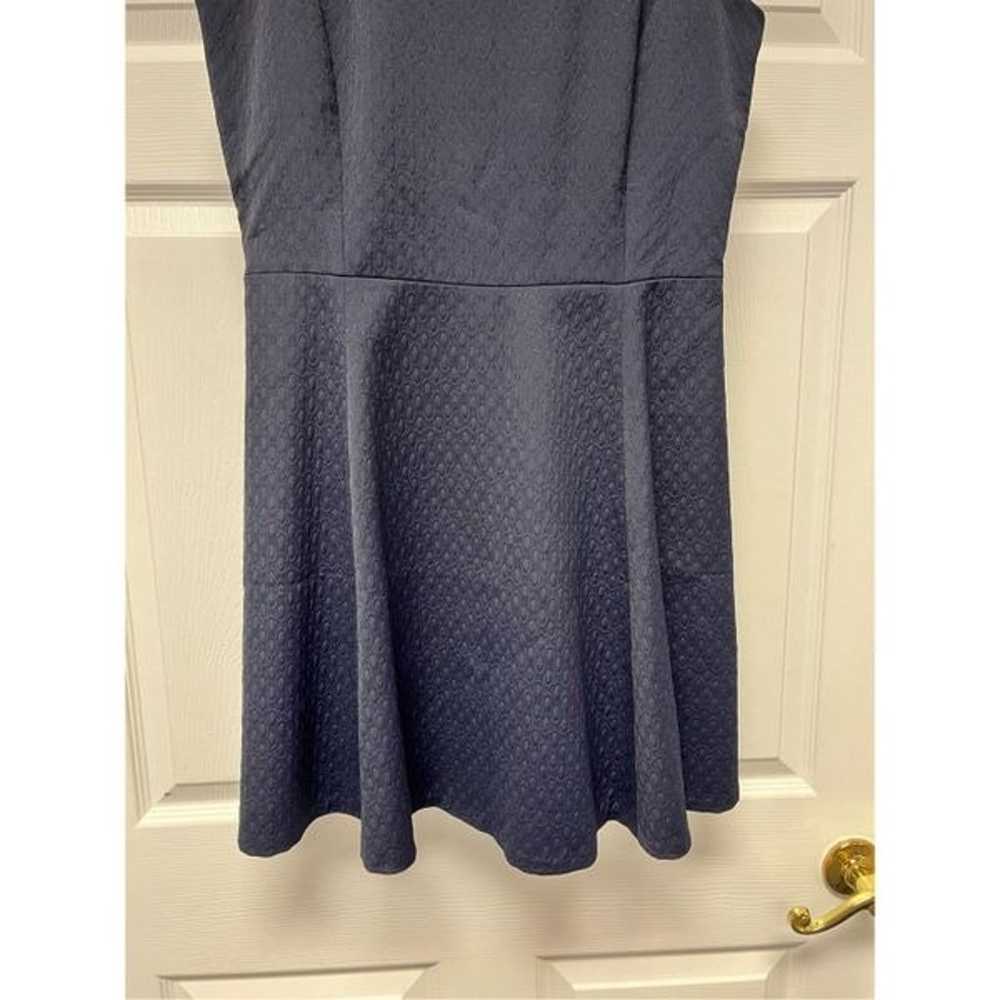 Theory Navy Wool Blend Textured Sleeveless Dress … - image 2