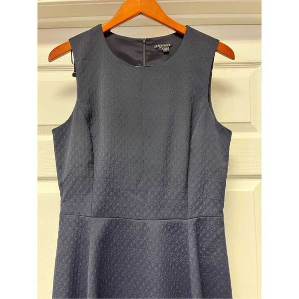 Theory Navy Wool Blend Textured Sleeveless Dress … - image 3