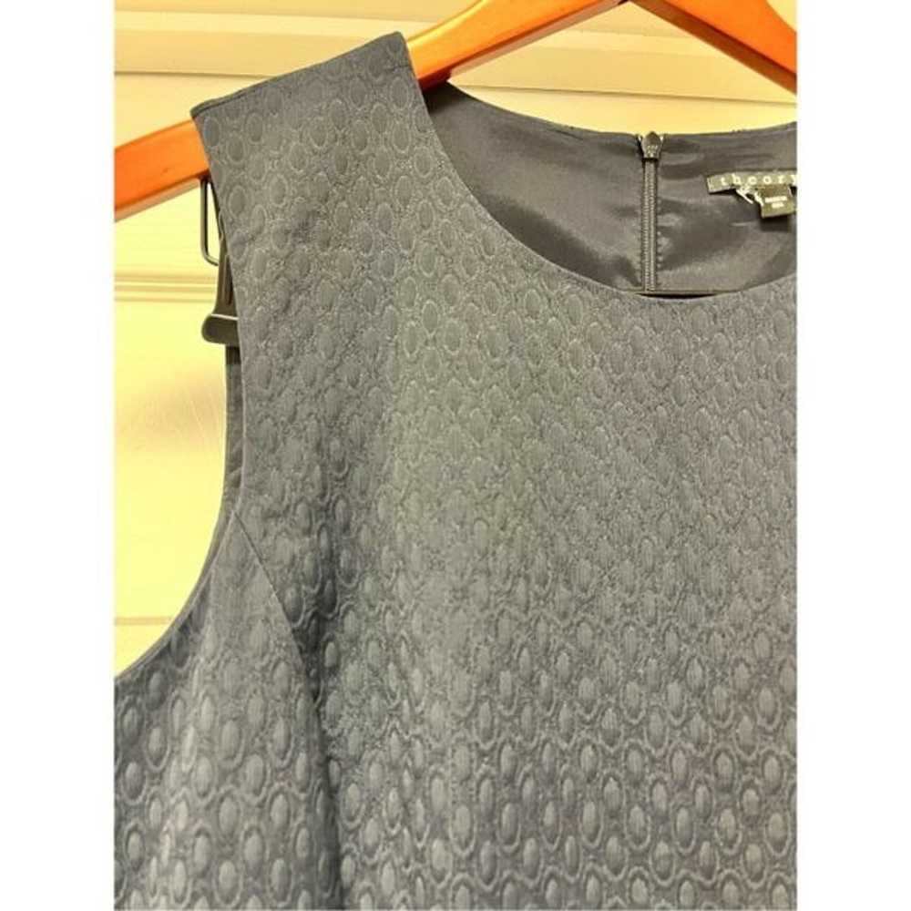 Theory Navy Wool Blend Textured Sleeveless Dress … - image 4