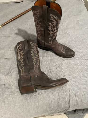 Lucchese Brown Cowboy Boots, Pointed toe