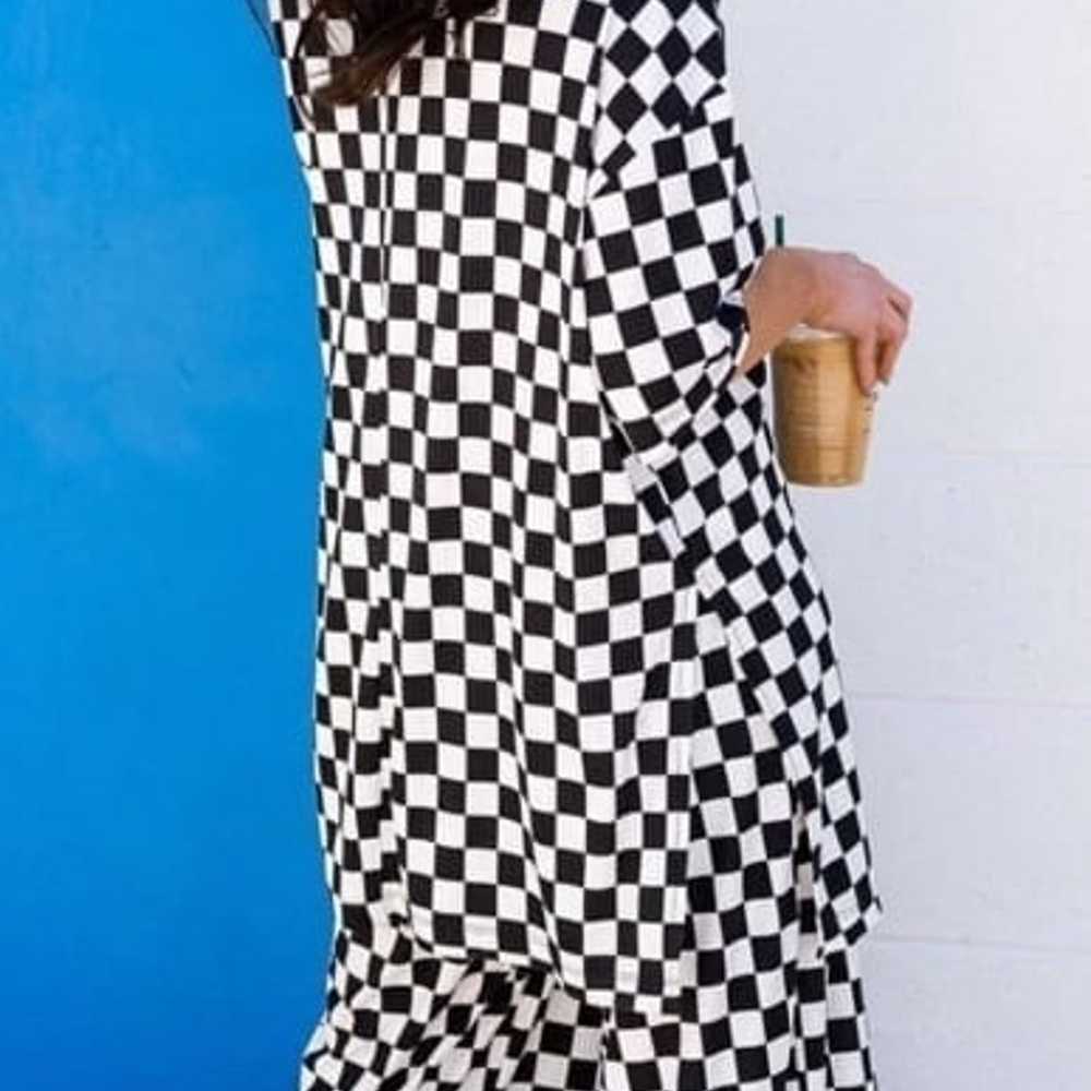 LALA ORIGINAL: Lex Ribbed Playsuit in Checkerboard - image 4