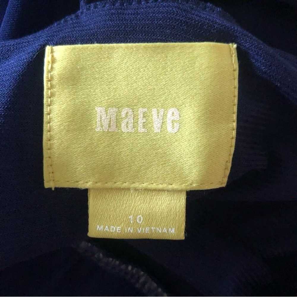 Anthropologie Maeve Yumi Maxi Dress Navy Blue V-N… - image 6