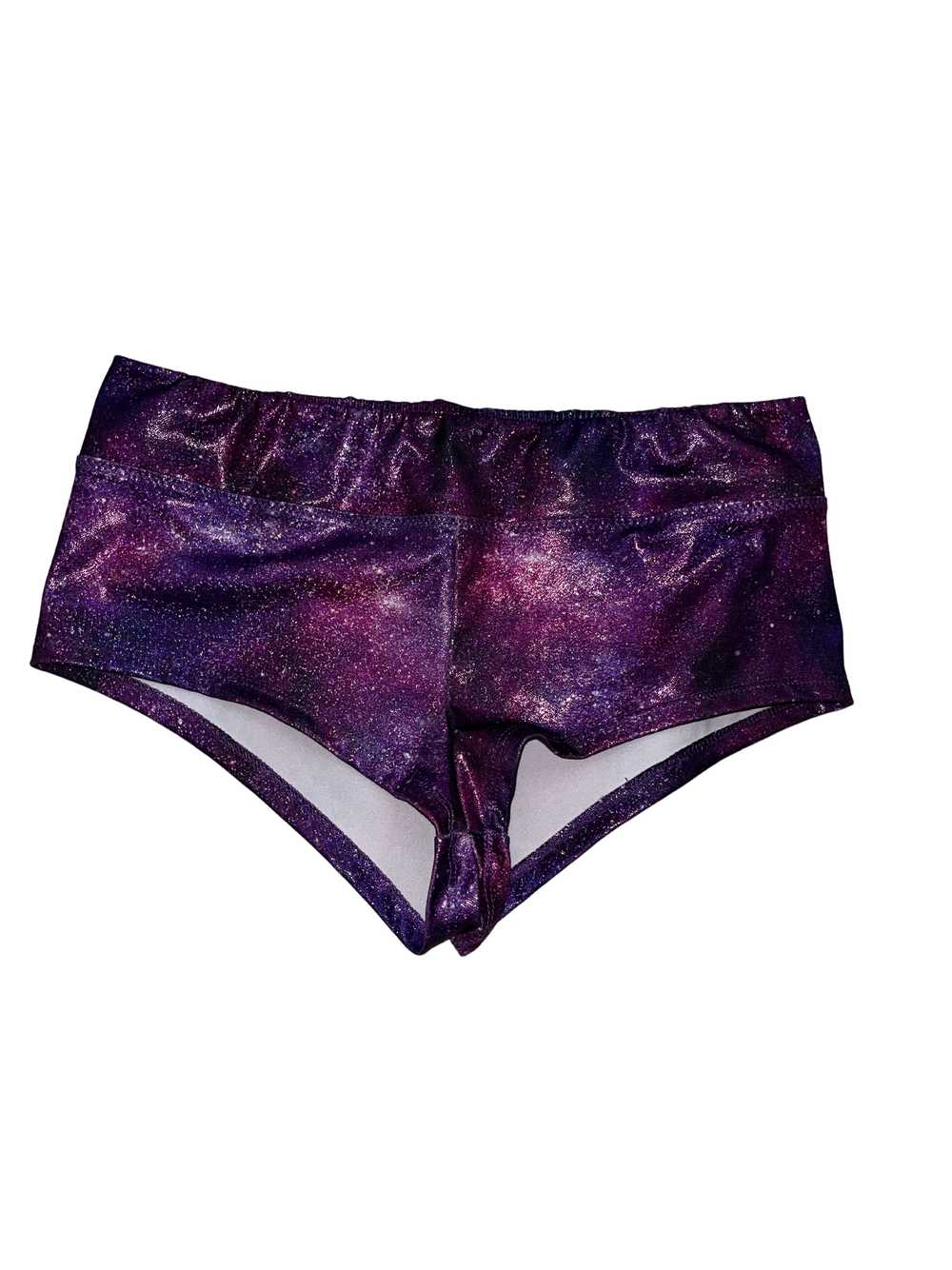 Raveival Purple galaxy cheeky shorts - image 3