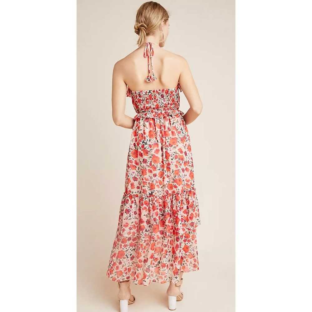 MISA Gia Dress Floral Ruffle Halter Tie Midi Maxi… - image 2