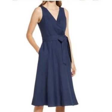 NEW Eliza J Sleeveless Linen Blend Midi Dress Dres
