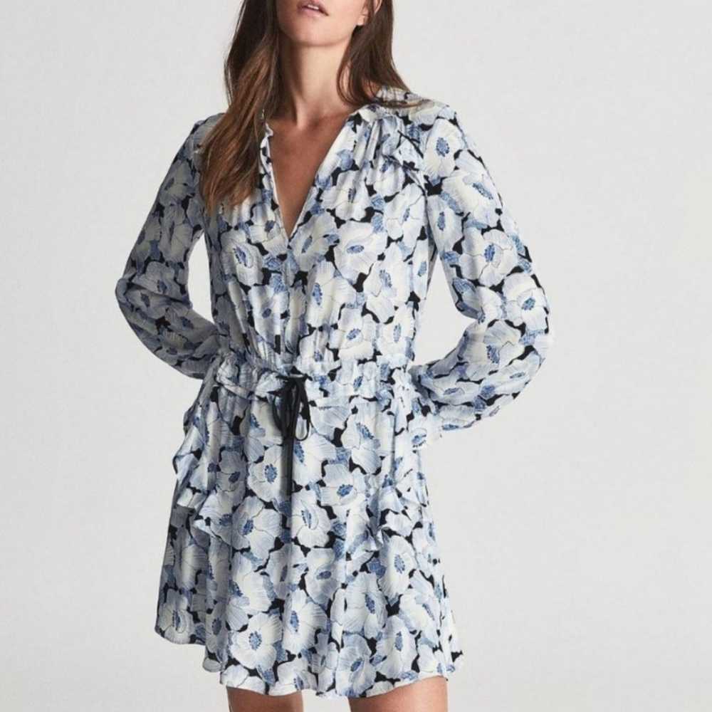 REISS Size 6 Maddy Floral Print Mini Dress - image 1