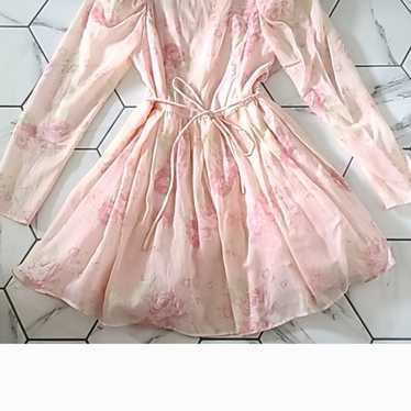 Stunning pink floral dress - image 1