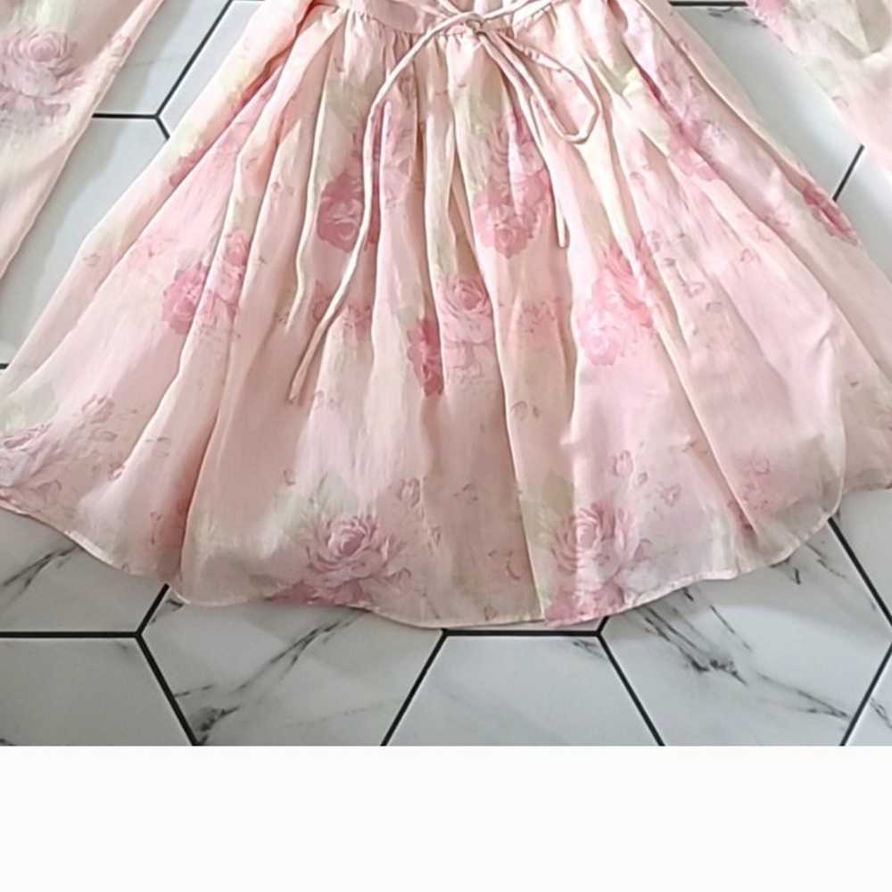 Stunning pink floral dress - image 3
