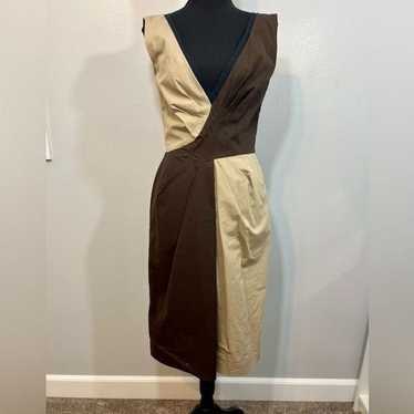 Alberta Ferretti Color Block Sleeveless Dress