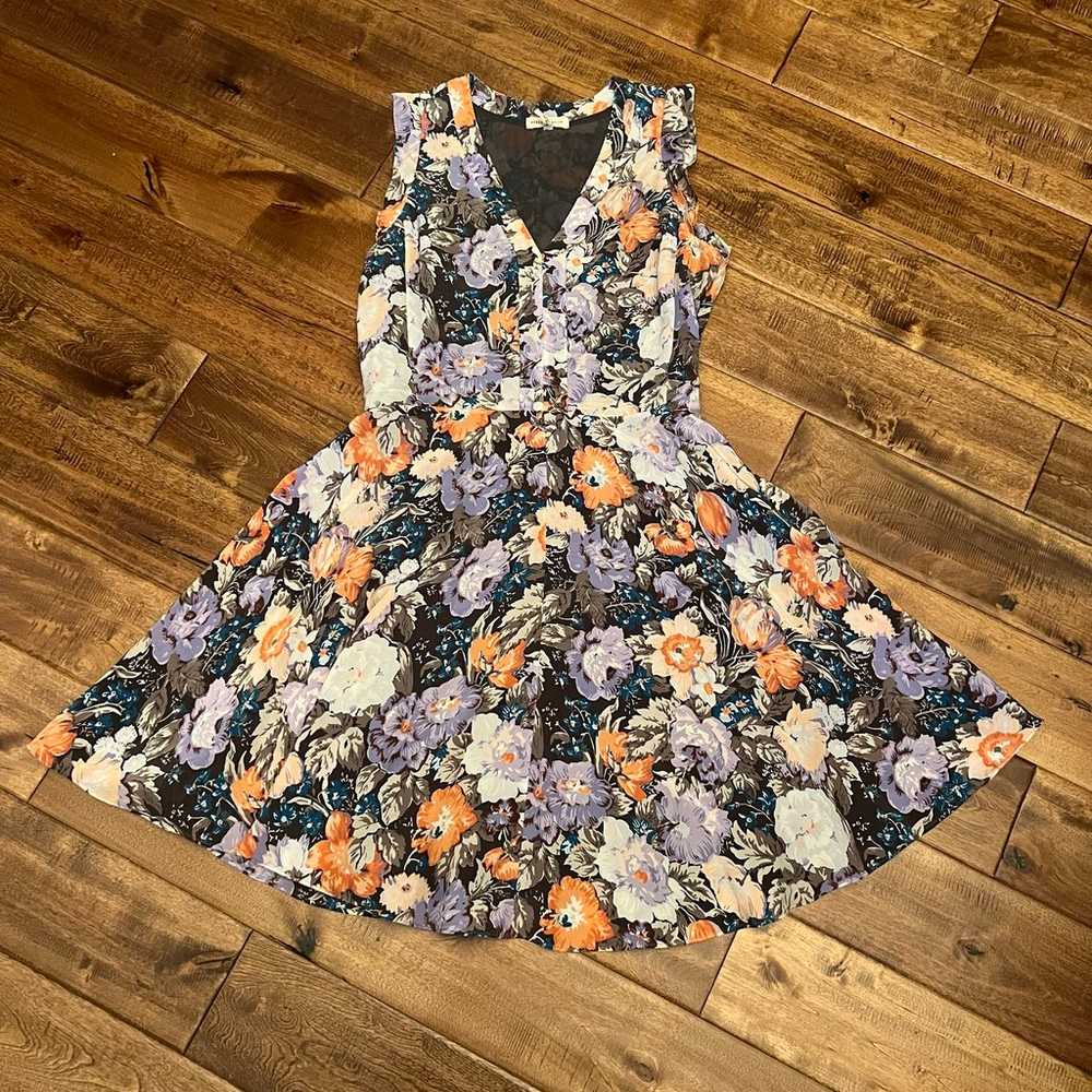 Rebecca Taylor floral silk dress size 4 - image 1