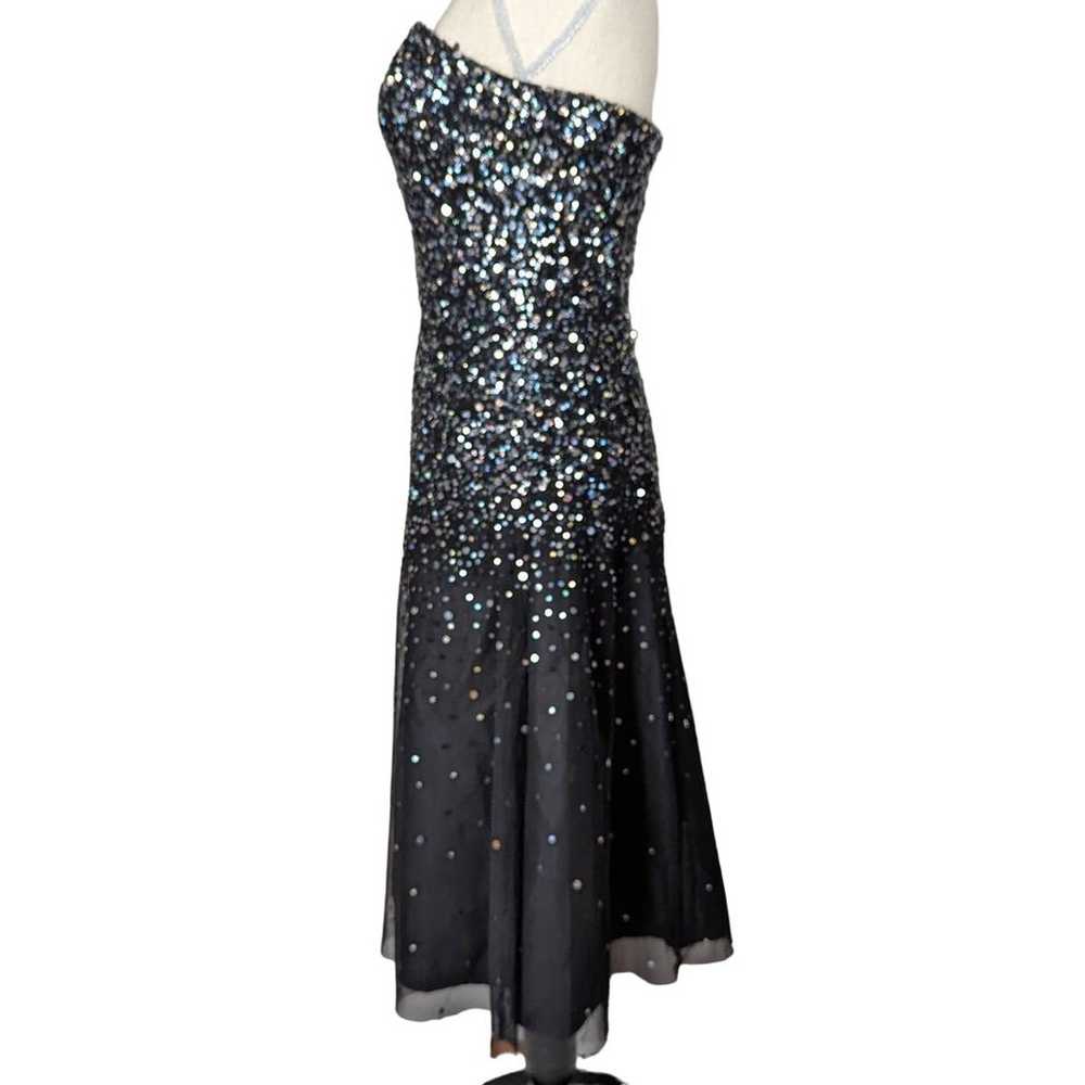 Scala Strapless Sequin Tulle Fit and Flare Cockta… - image 3