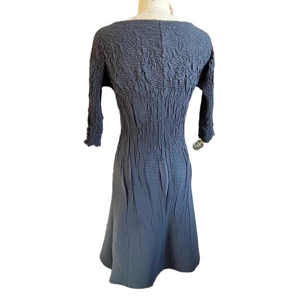 Babette Micro Pleated Knee Length Dress in Dark G… - image 3