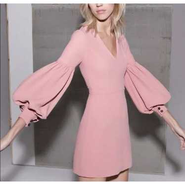 Alexis Ellena Pink Balloon Sleeve Mini Dress XS