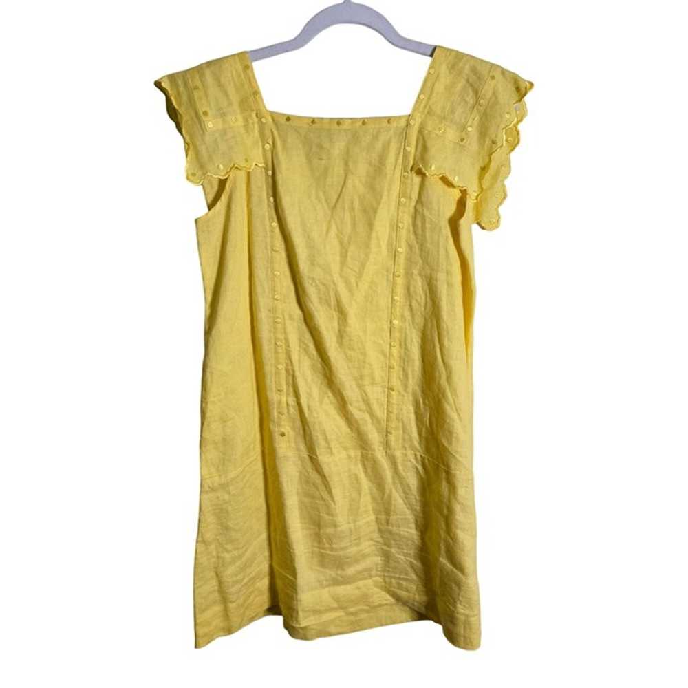 See By Chloe Y2K Yellow Linen Embroidered Mini Dr… - image 3