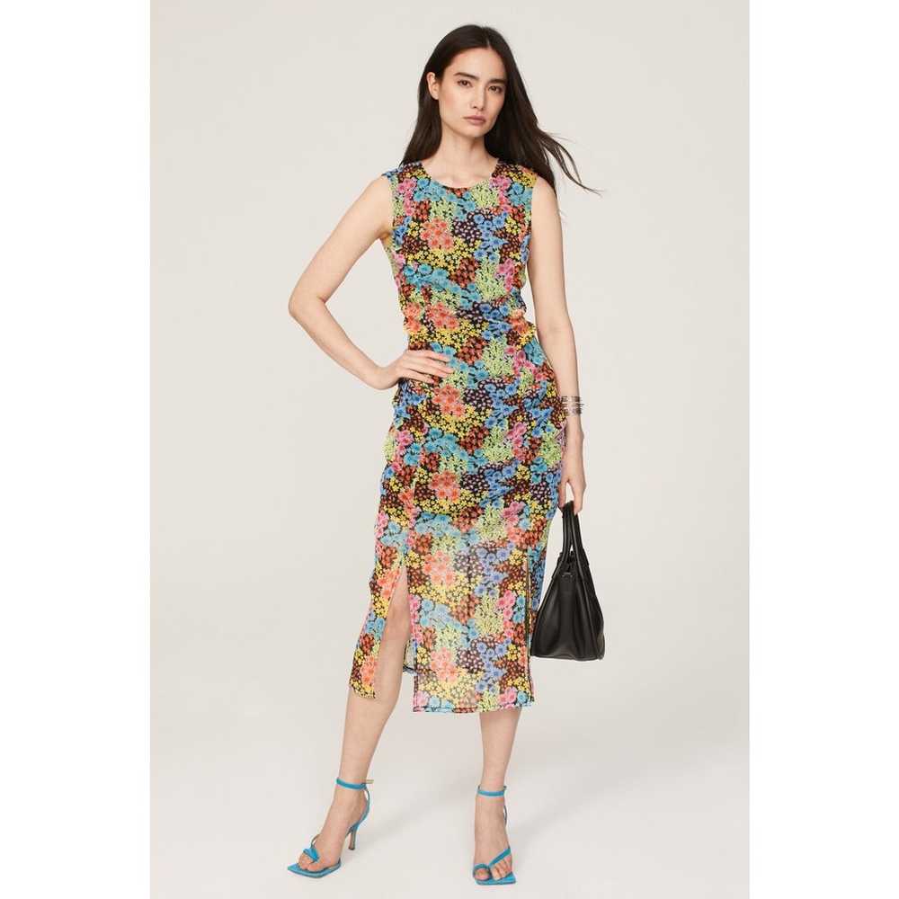 Saunders Collective Multicolor Floral Mesh Sleeve… - image 2