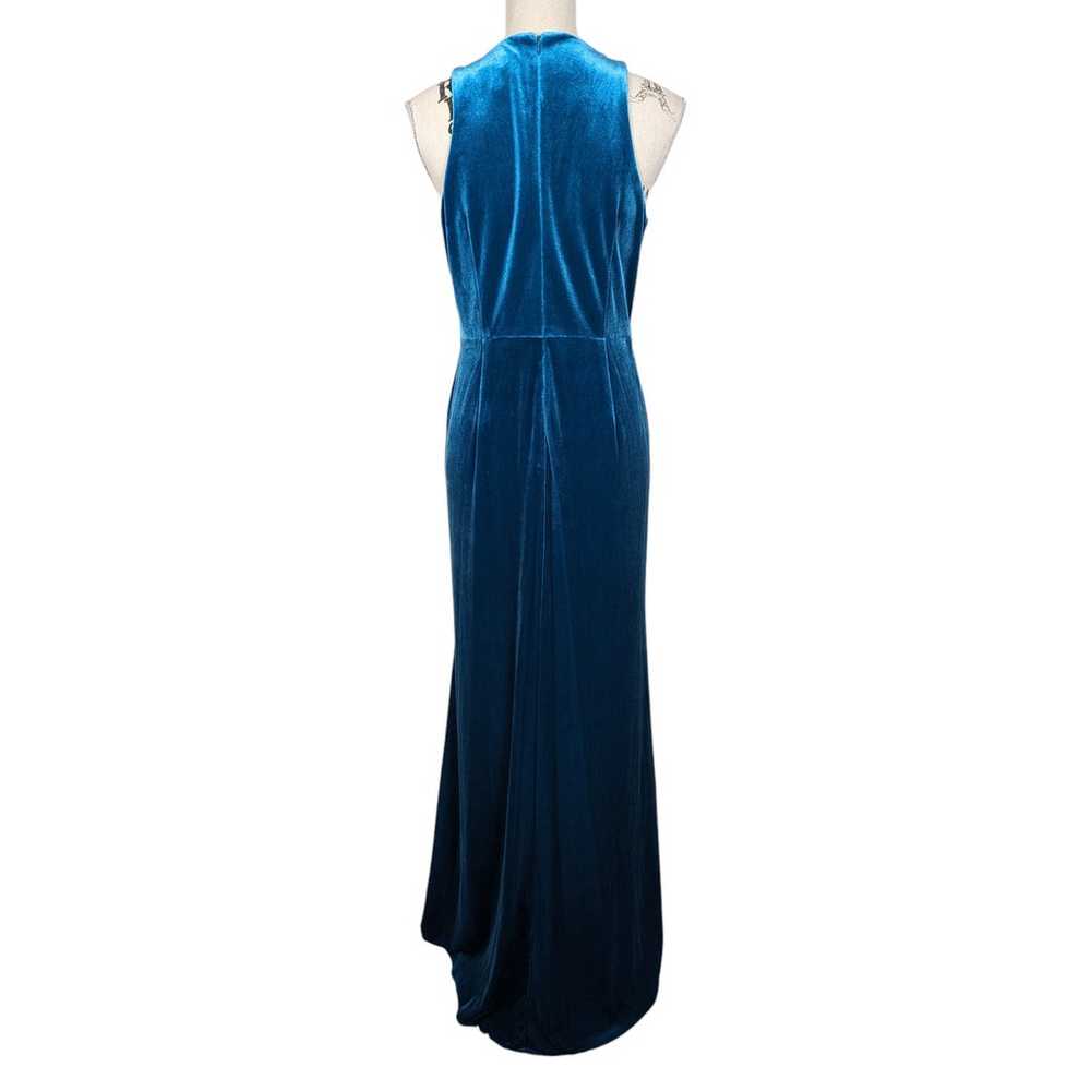 Aidan by Aidan Mattox Deep V Neck Velvet Gown Tea… - image 2