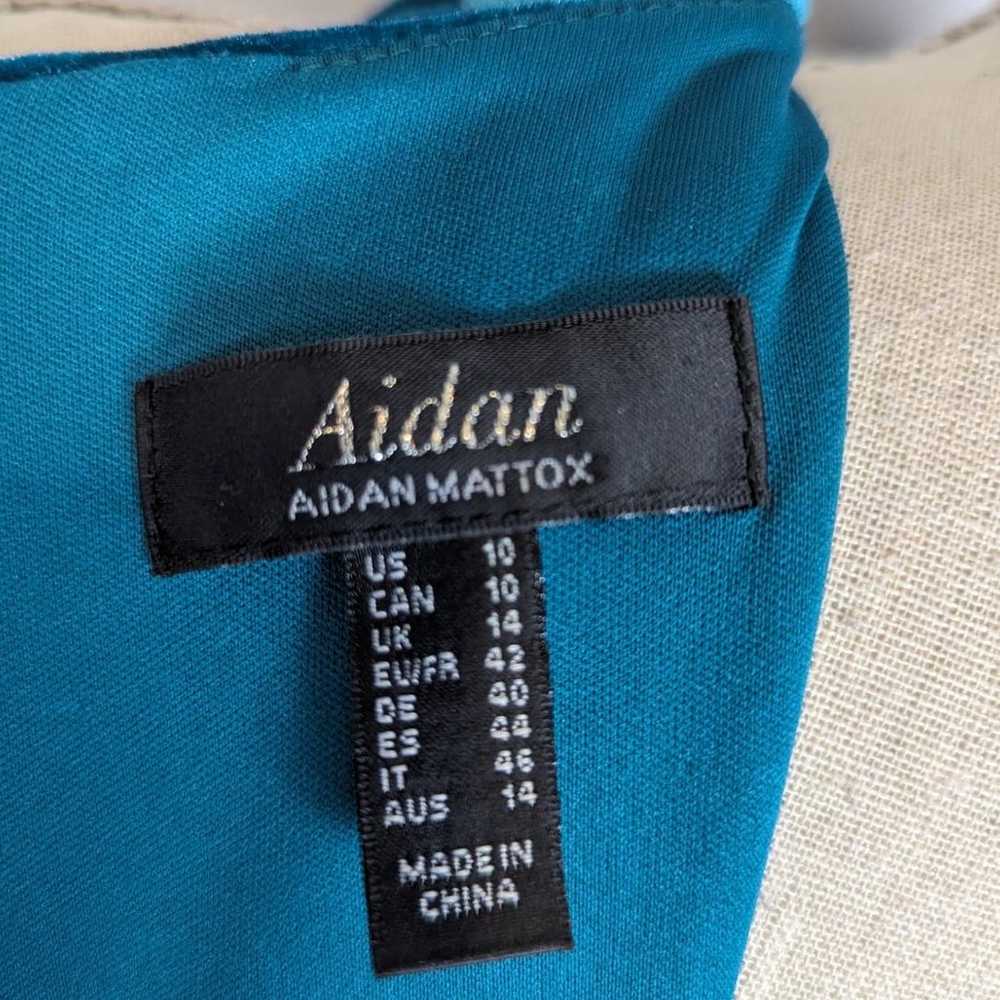 Aidan by Aidan Mattox Deep V Neck Velvet Gown Tea… - image 4