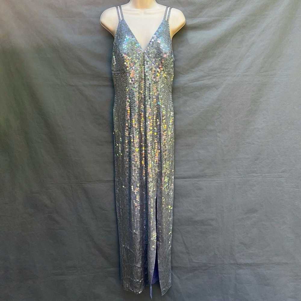 VTG Adrianna Papell Evening Size 10 Iridescent Me… - image 1