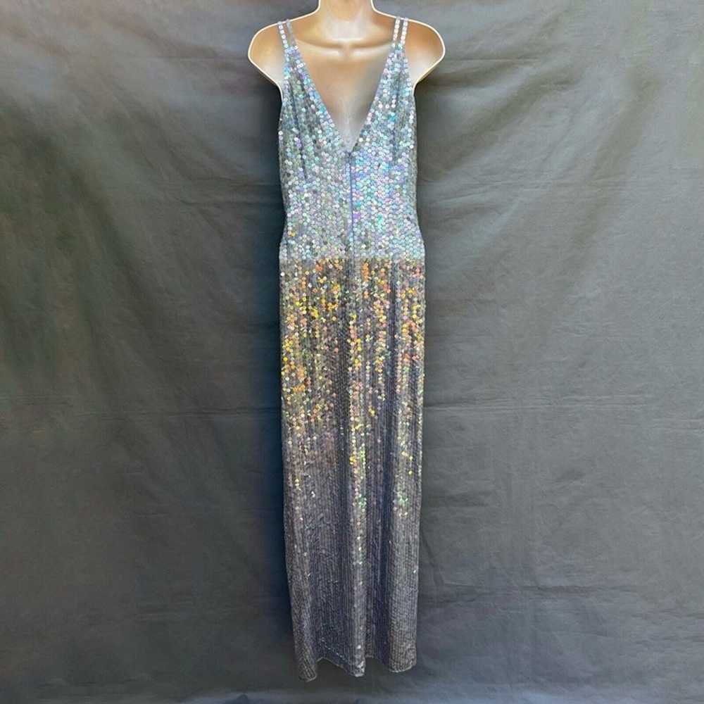 VTG Adrianna Papell Evening Size 10 Iridescent Me… - image 2