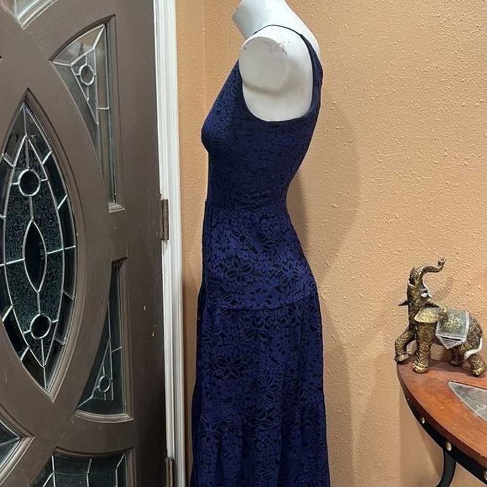 Dress the Population navy blue long lace dress - image 5