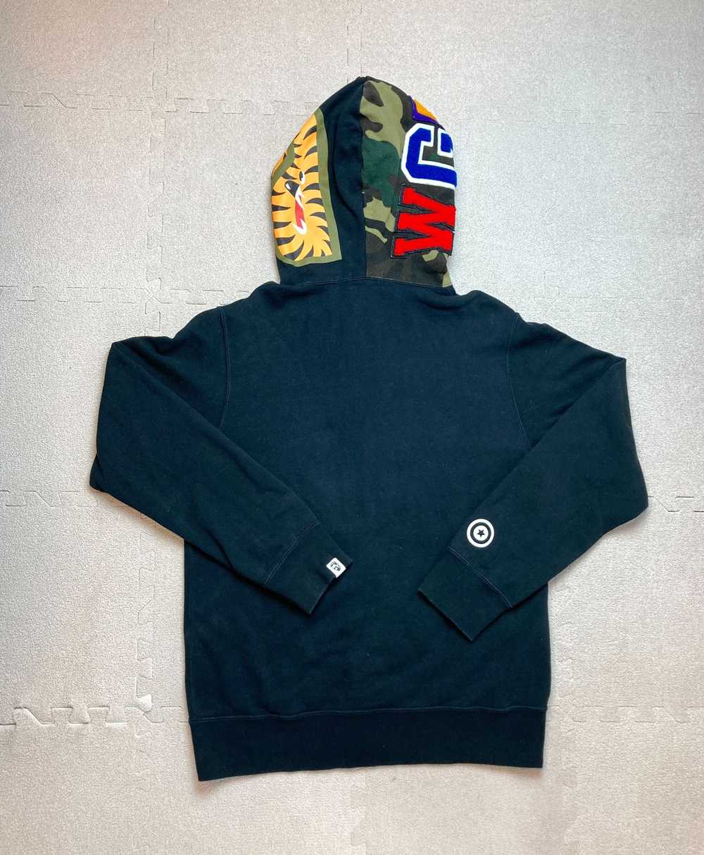 Bape Bape Black Half Green Camo Shark Full Zip Ho… - image 3