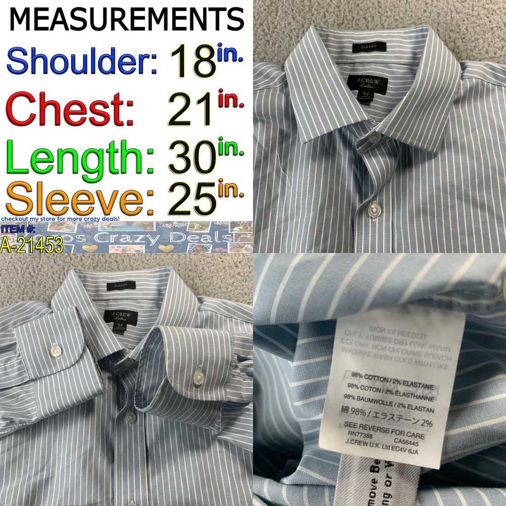 J.Crew J Crew Shirt Mens Medium 15.5 Button Up St… - image 4