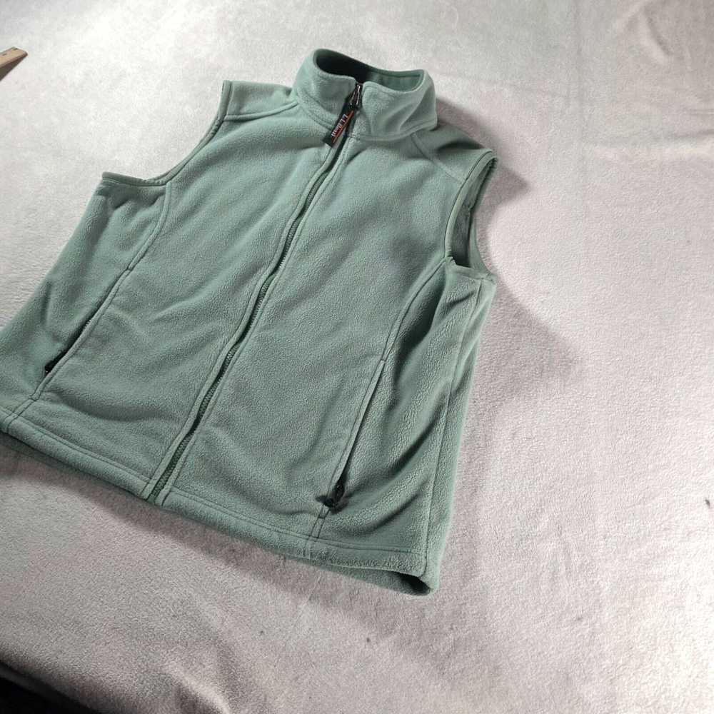 Vintage LL Bean Vest Womens Large Green Full Zip … - image 2