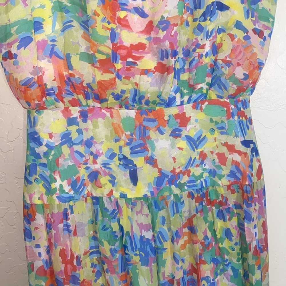Saloni sleeveless floral print silk maxi - image 3