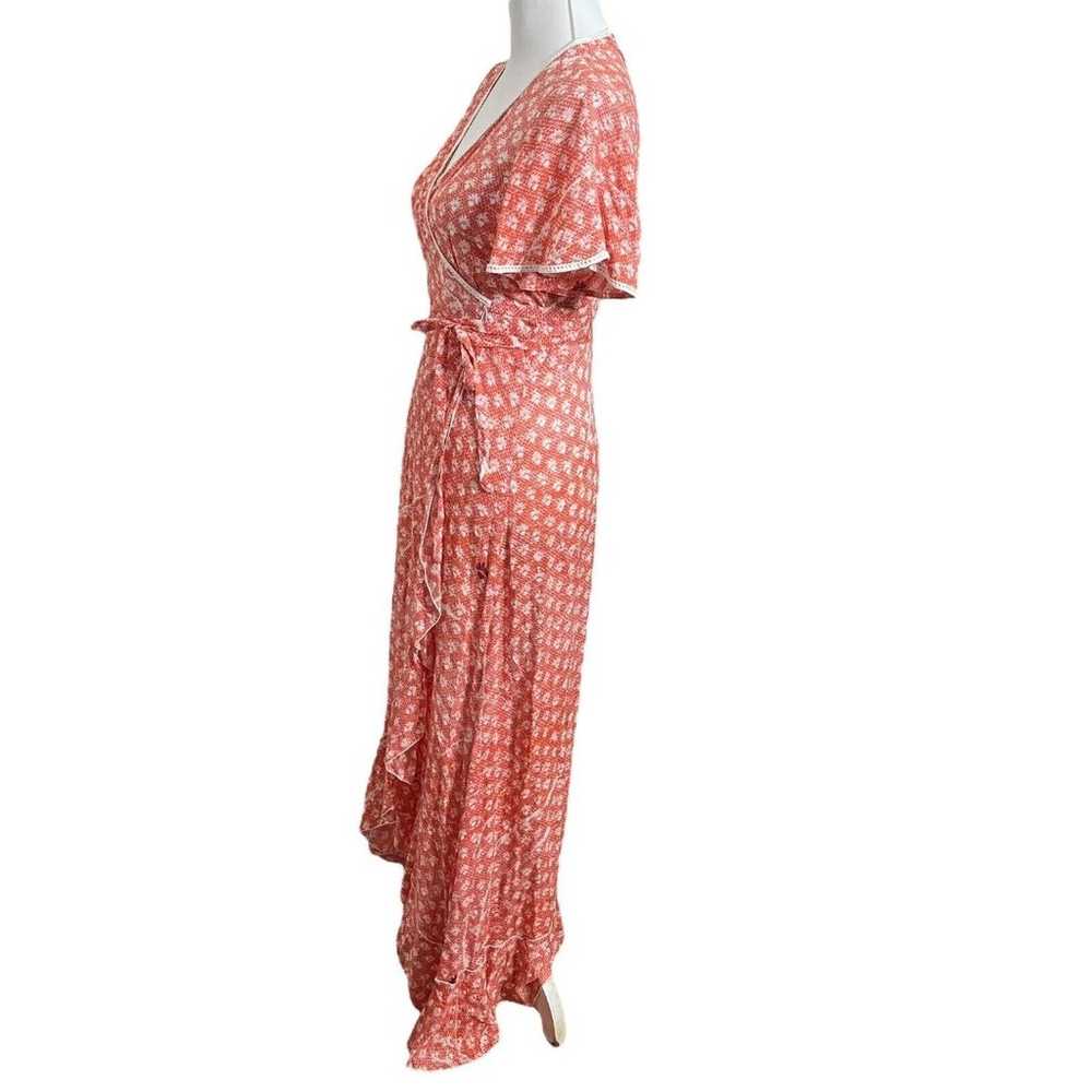 Poupette St Barth Joe Long Wrap Dress Maxi Ruffle… - image 5