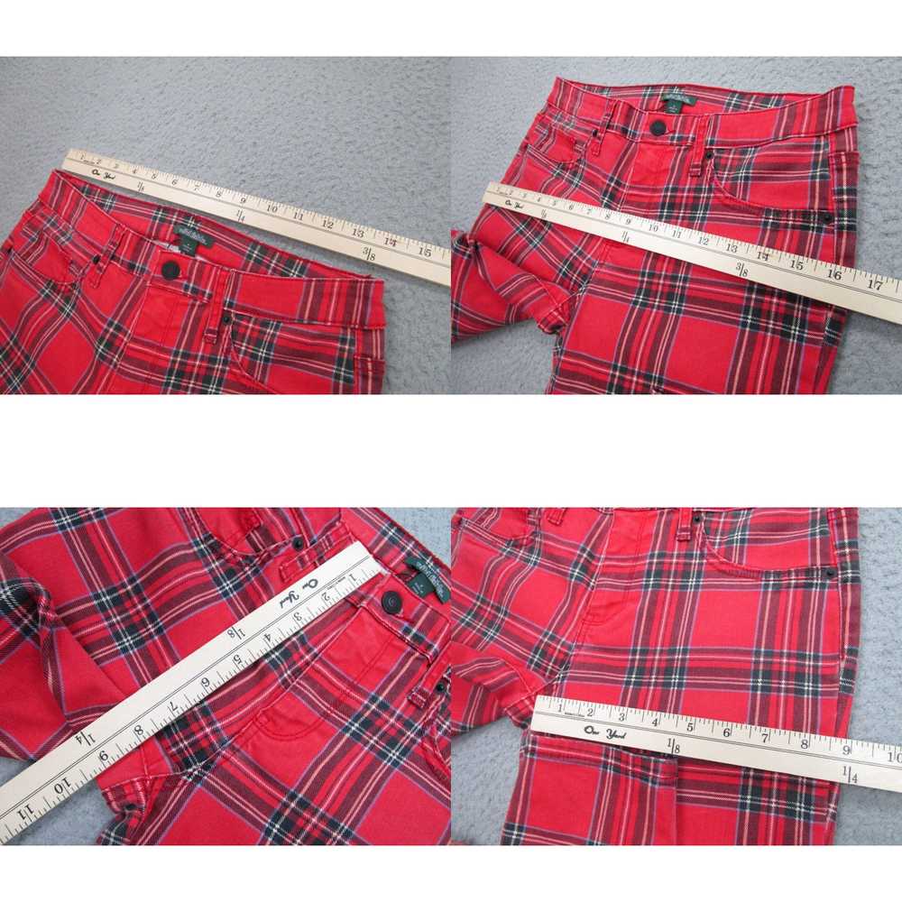 Vintage Wild Fable Jeans Womens 4 red Plaid Skinn… - image 4