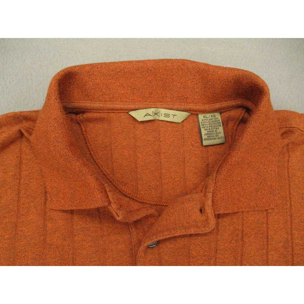 Vintage Axist Polo Shirt Mens XL Brown Striped Lo… - image 3
