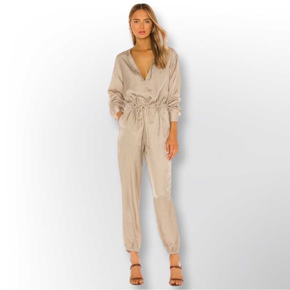 ATM New Micro Twill Jogger Jumpsuit In Willow Bark - image 1