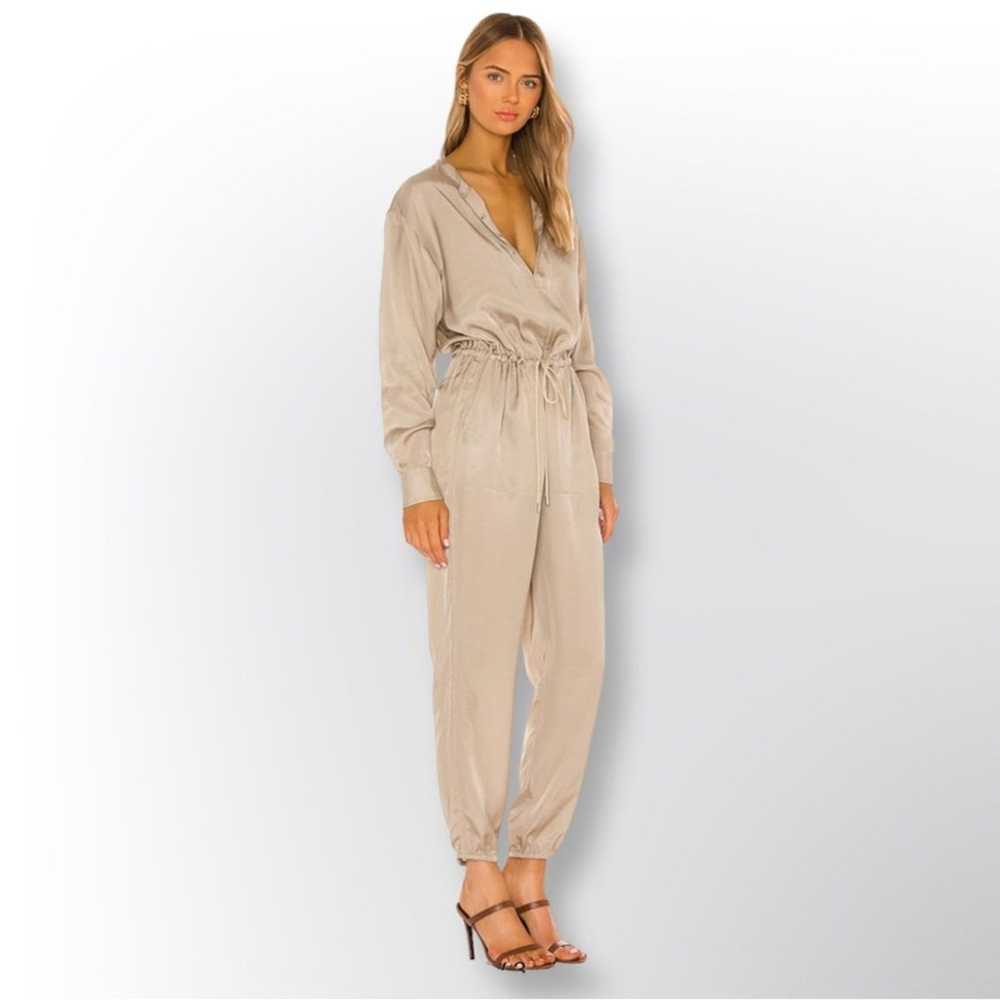 ATM New Micro Twill Jogger Jumpsuit In Willow Bark - image 3