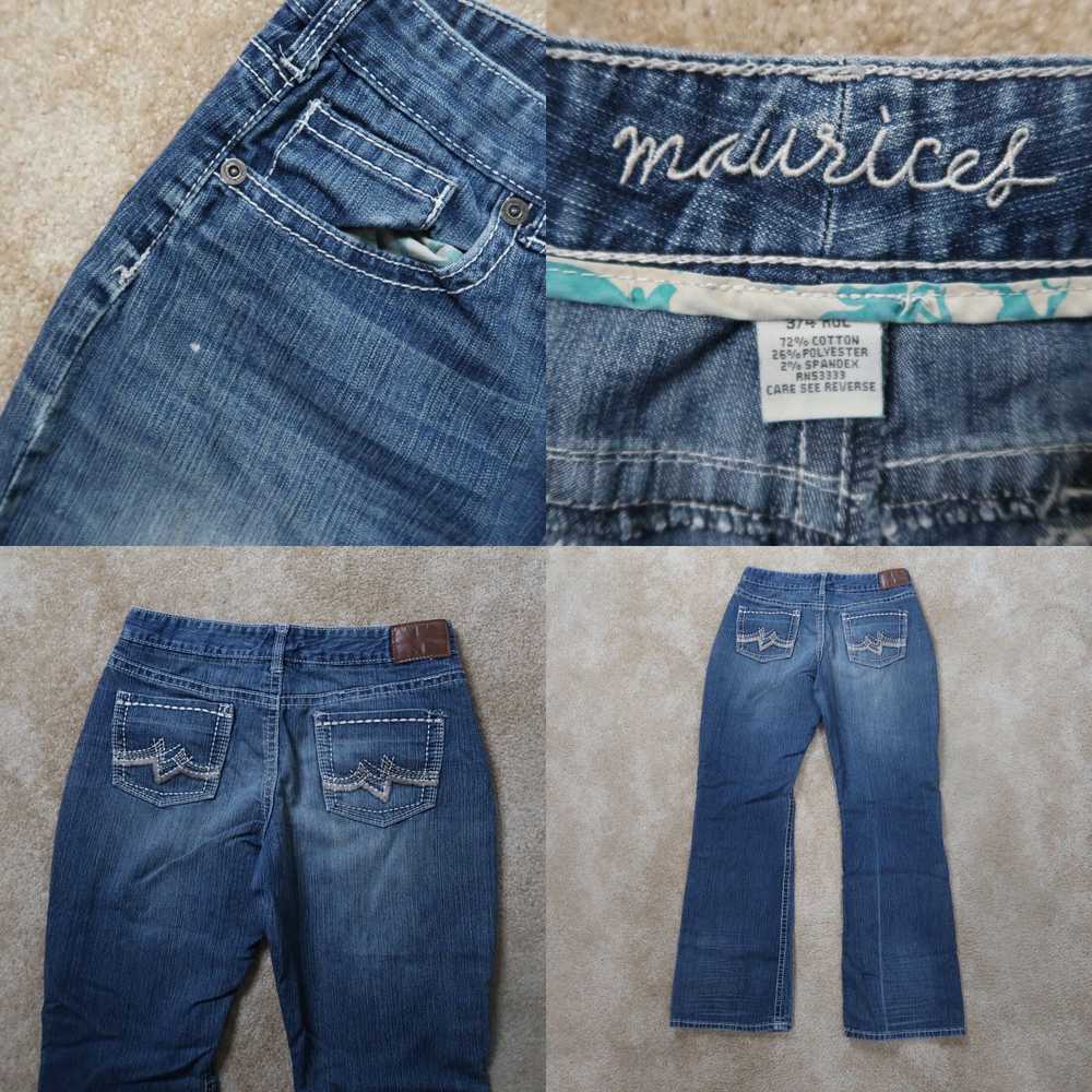 Vintage Maurices Bootcut Jeans Women's 3/4 Blue D… - image 4