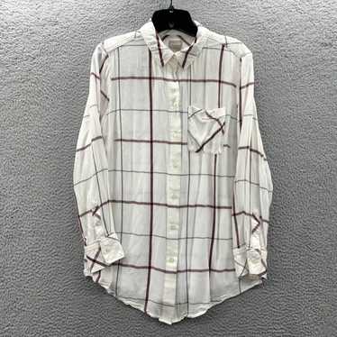 Vintage CHICOS Shirt Womens Size 1 Medium Plaid B… - image 1