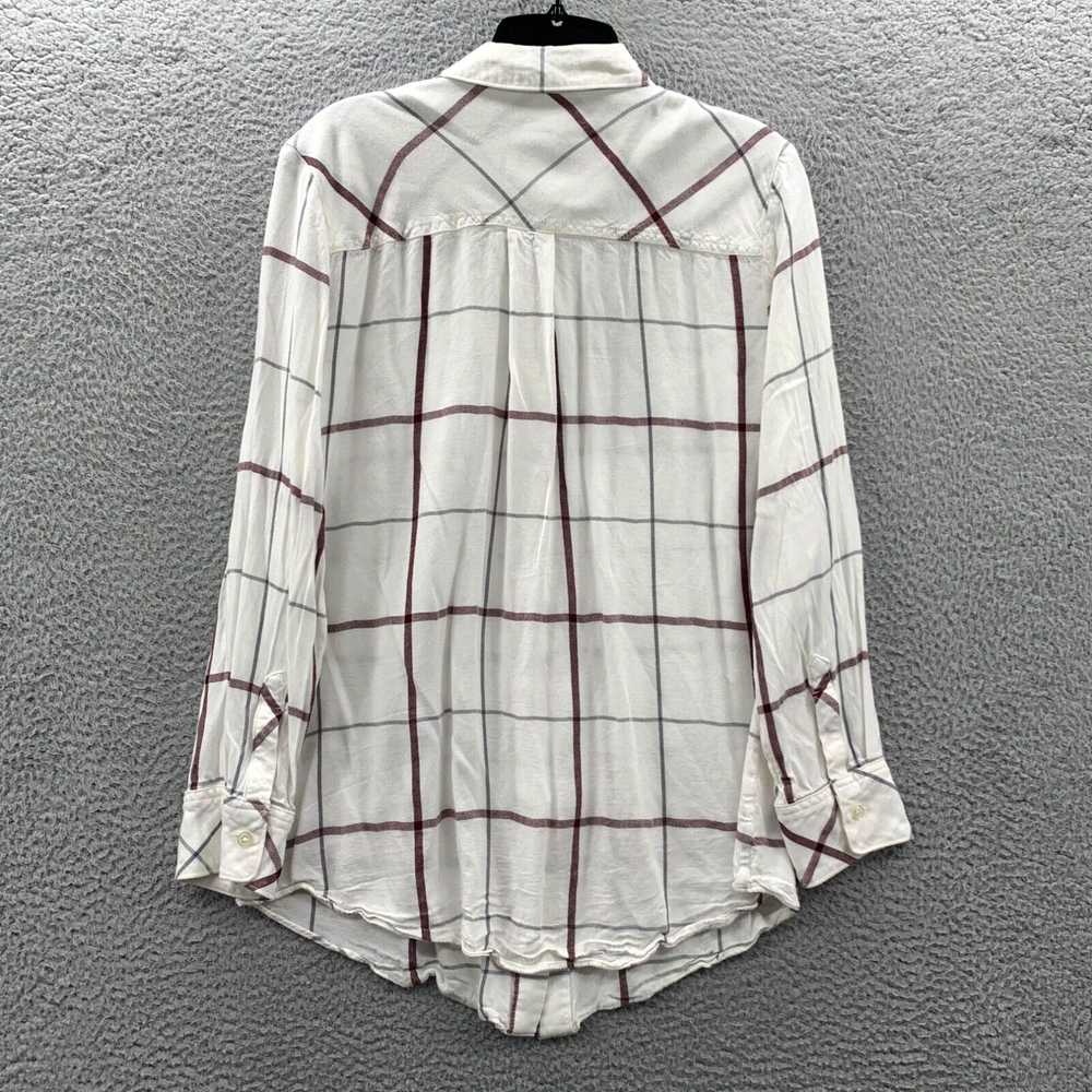 Vintage CHICOS Shirt Womens Size 1 Medium Plaid B… - image 2