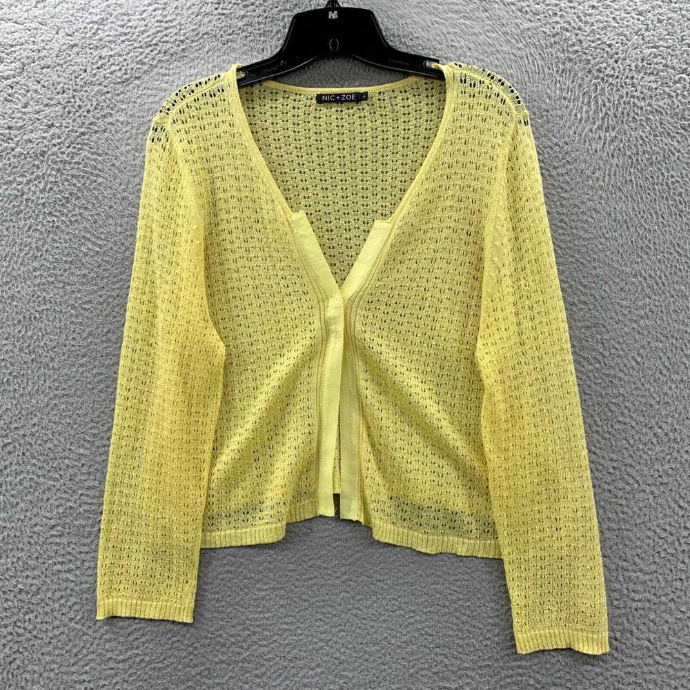 Vintage NIC + ZOE Sweater Womens Large Top Linen … - image 1