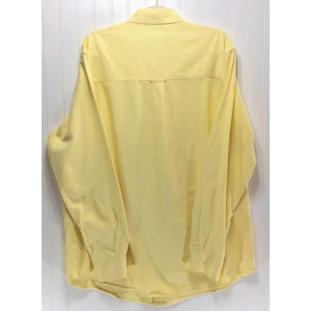 Chaps CHAPS Mens Yellow Button Down Dress Shirt S… - image 2