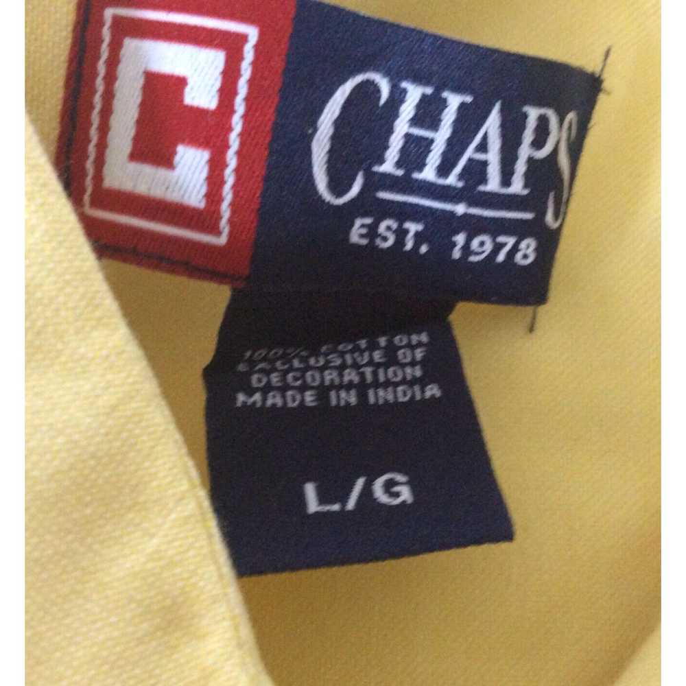 Chaps CHAPS Mens Yellow Button Down Dress Shirt S… - image 3