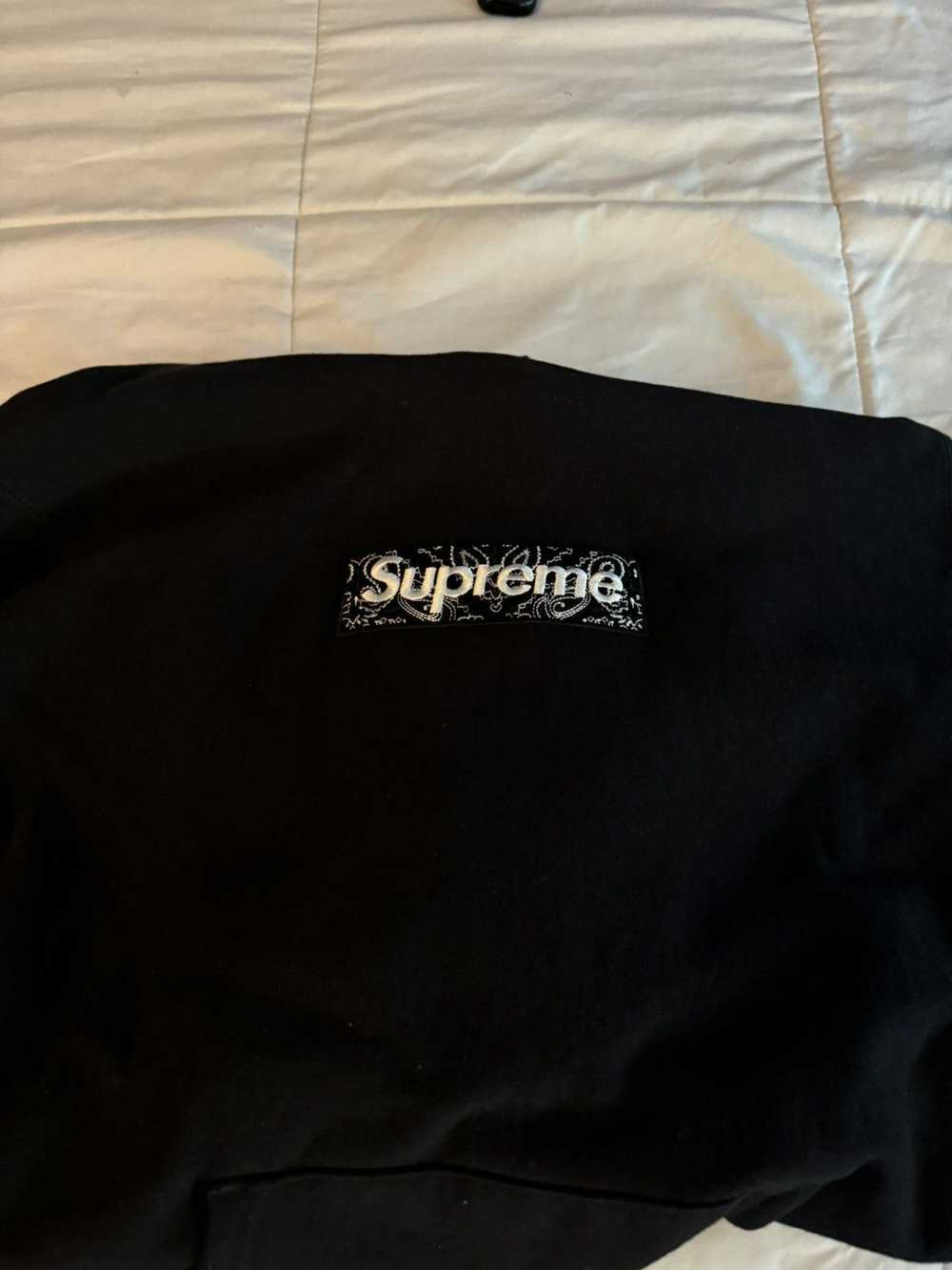 Supreme Supreme Bandana Box Logo Hoodie Black - image 9