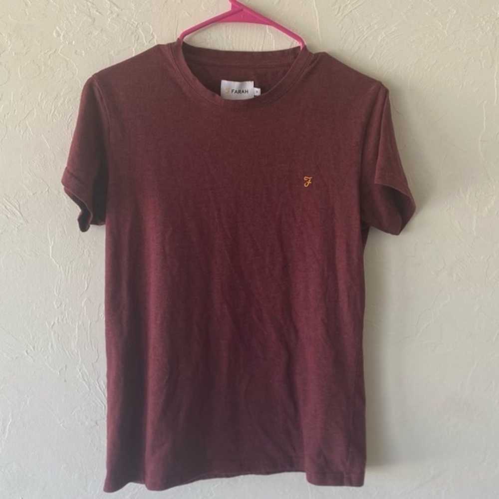 Men burgundy maroon t-shirt - image 1