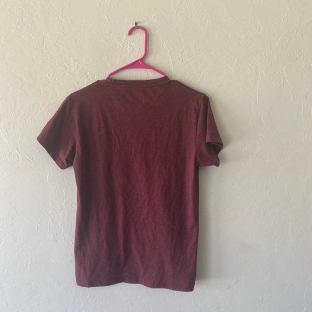 Men burgundy maroon t-shirt - image 4