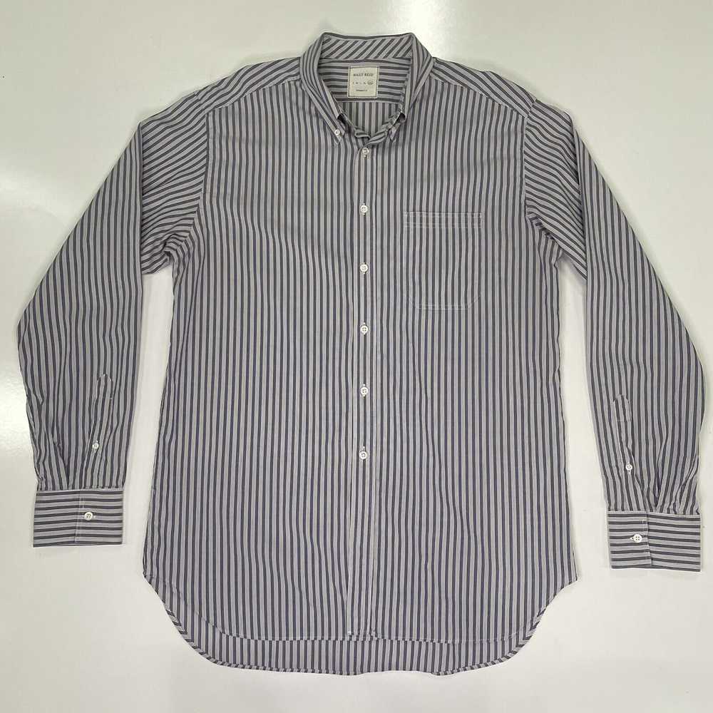 Billy Reid Billy Reid Dress Shirt Italy Blue Gray… - image 1