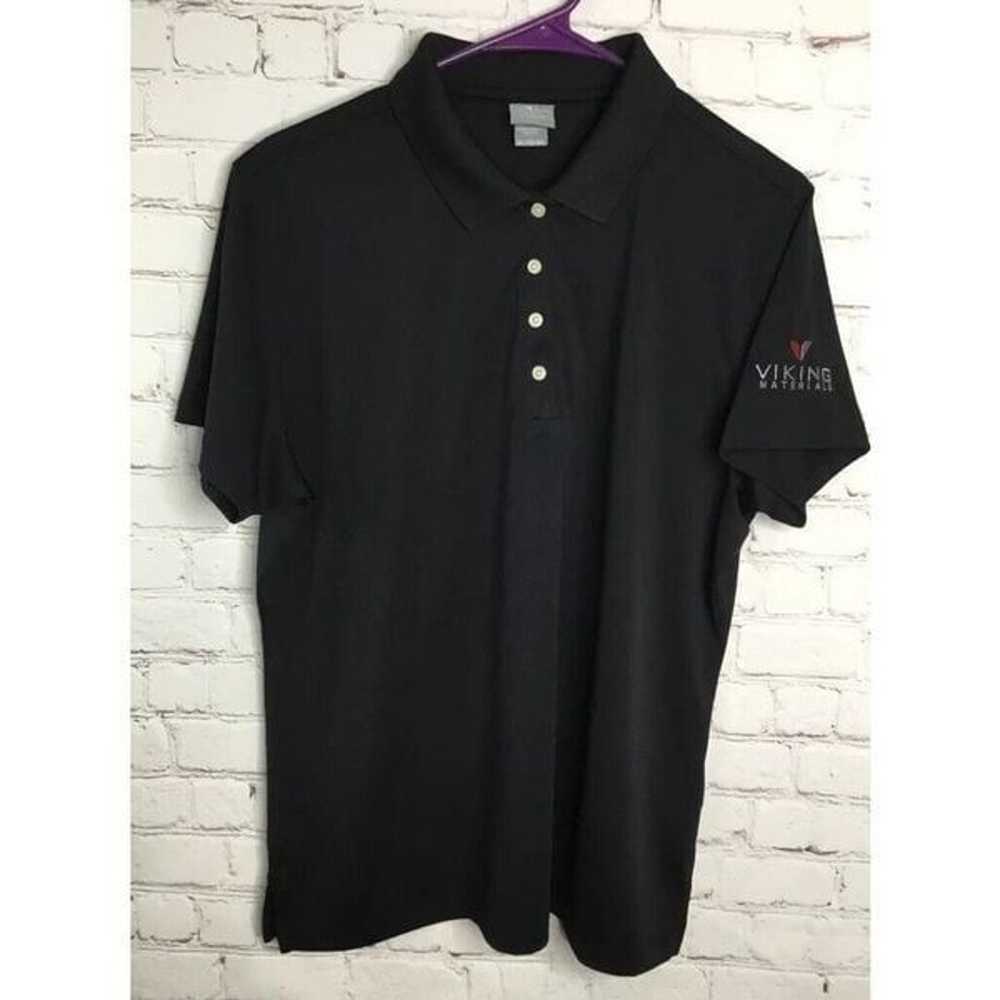Page & Title Men’s Black Polo Jersey Shirt Viking… - image 3