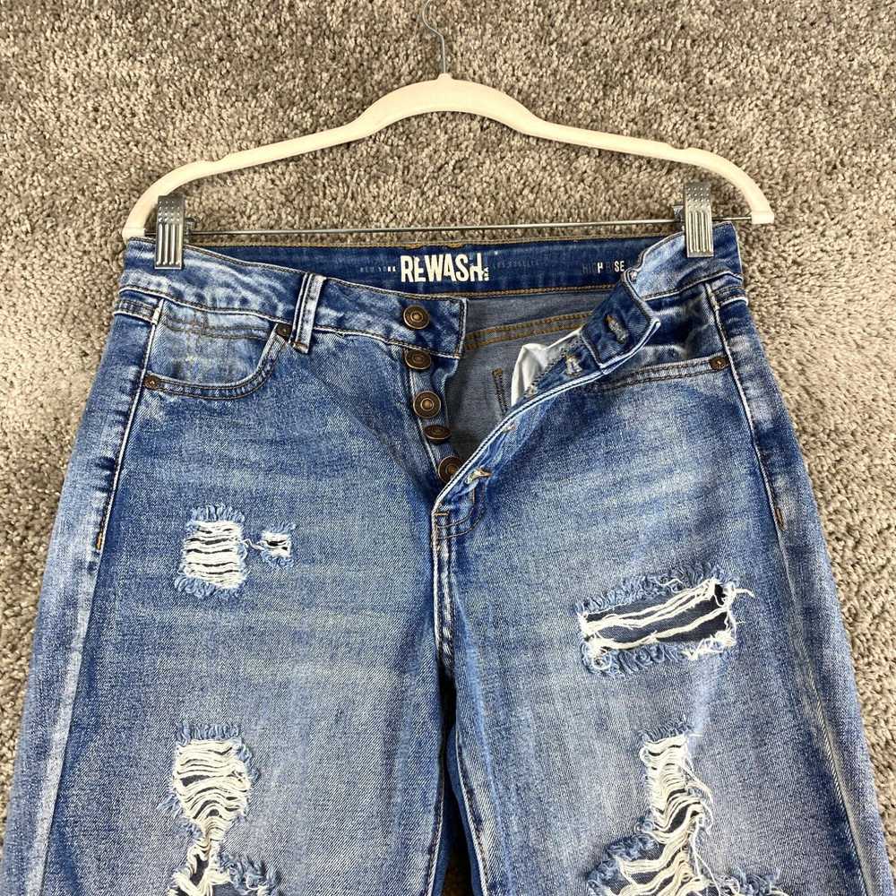 Vintage Rewash Jeans Juniors Size 5 Blue Capri Di… - image 2