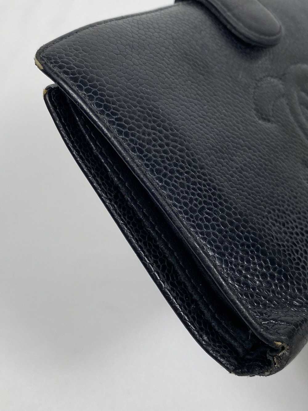 Chanel Chanel CC Caviar leather long wallet - image 11