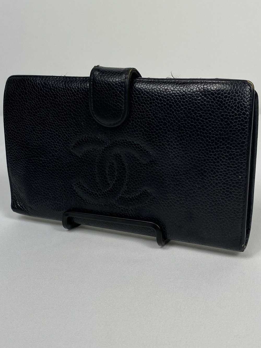 Chanel Chanel CC Caviar leather long wallet - image 1