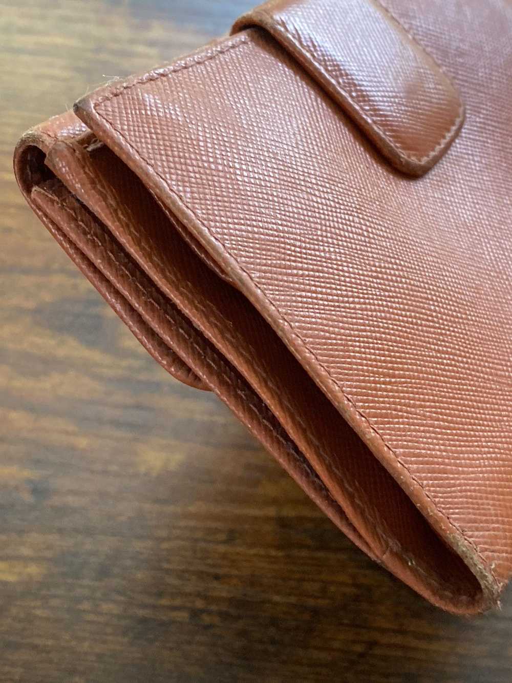Prada Prada Saffiano metal rame leather bifold wa… - image 11