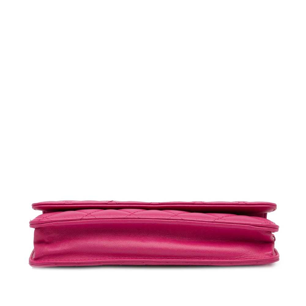 Pink Chanel Classic Lambskin Wallet on Chain Cros… - image 5